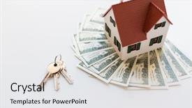  Presentation with real estate investment - Slides consisting of up of home model dollar background and a white colored foreground