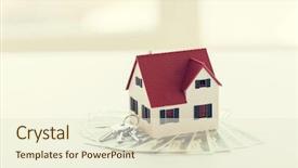  Presentation with real estate investment - Theme enhanced with up of home model dollar background and a cream colored foreground