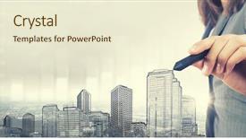  Presentation with human engineering - PPT layouts having up of human hand drawing background and a cream colored foreground