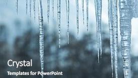  Presentation with railing - Amazing PPT layouts having up of icicles on railing backdrop and a ocean colored foreground