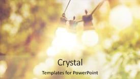  Presentation with illumination - Slide set featuring up of lighting electric bulb background and a blonde colored foreground