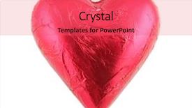  Presentation with luxury - Presentation design with up of luxury chocolate heart background and a  colored foreground