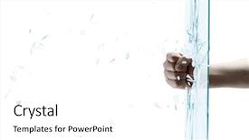  Presentation with breaking news of cancer - Amazing presentation theme having up of male fist breaking backdrop and a white colored foreground