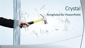  Presentation with glass - Audience pleasing presentation consisting of up of male hand breaking backdrop and a  colored foreground