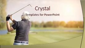  Presentation with golf - Presentation theme consisting of up of male senior golf background and a lemonade colored foreground