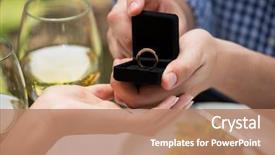  Presentation with engagement - PPT layouts featuring up of man giving engagement background and a coral colored foreground