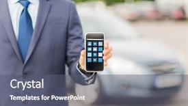  Presentation with car parking - PPT layouts consisting of up of man showing menu background and a gray colored foreground