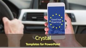  Presentation with satellite - Audience pleasing PPT layouts consisting of up of man using satellite backdrop and a tawny brown colored foreground