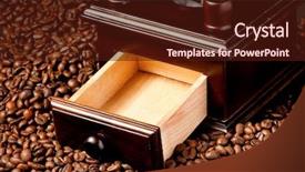  Presentation with coffee beans - Amazing slide deck having turn up heat - close-up of manual retro coffee backdrop and a tawny brown colored foreground