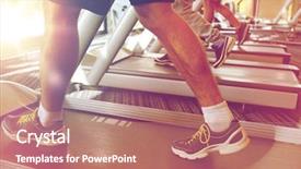  Presentation with men shoes - Slides having up of men legs walking background and a coral colored foreground