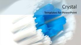  Presentation with electric - Slides having up of modern electrical toothbrush background and a light blue colored foreground