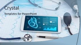  Presentation with medical concept - Amazing PPT theme having up of modern medical diagnostic backdrop and a light blue colored foreground