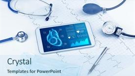  Presentation with medical concept - Beautiful presentation featuring up of modern medical diagnostics backdrop and a sky blue colored foreground