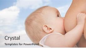  Presentation with breast feeding - Slide deck consisting of up of mother breast feeding background and a lemonade colored foreground
