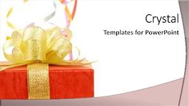  Presentation with an open gift box - Beautiful presentation featuring up of red gift box backdrop and a white colored foreground