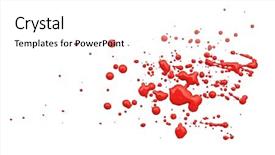  Presentation with drop - Colorful presentation enhanced with up of red paint drop backdrop and a white colored foreground