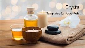  Presentation with salt - Colorful presentation theme enhanced with up of salt massage oil backdrop and a lemonade colored foreground