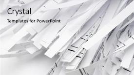  Presentation with recycling paper - Cool new slides with up of shredded waste paper backdrop and a light gray colored foreground