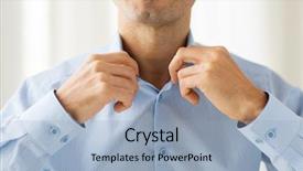  Presentation with clothing - Presentation having up of smiling man dressing background and a  colored foreground