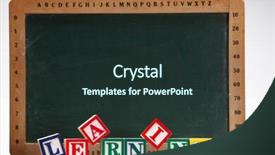  Presentation with colour blocking building blocks - PPT layouts featuring up of the alphabet blocks background and a tawny brown colored foreground