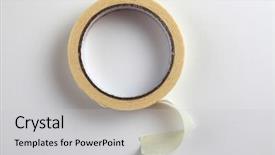  Presentation with tape - PPT theme enhanced with up of the masking tape background and a light gray colored foreground