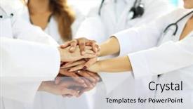  Presentation with unity - Audience pleasing slide deck consisting of up of the medical team backdrop and a light gray colored foreground