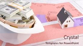  Presentation with toy model - Theme with up of toy house model background and a lemonade colored foreground