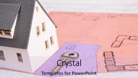  Presentation with toy model - Colorful PPT layouts enhanced with up of toy house model backdrop and a lemonade colored foreground