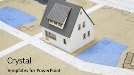  Presentation with cad - Cool new slides with up of toy house model backdrop and a soft green colored foreground