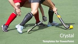  Presentation with field hockey - Beautiful presentation featuring up of two field hockey backdrop and a seafoam green colored foreground
