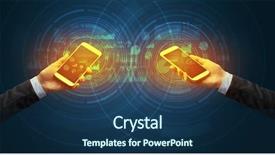  Presentation with smartphones - Presentation consisting of up of two smartphones sync background and a  colored foreground