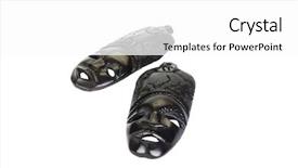  Presentation with masks - Theme with up of two wooden mask background and a white colored foreground