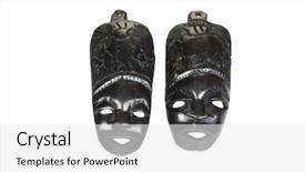  Presentation with close up wooden decking - Cool new presentation with up of two wooden mask backdrop and a white colored foreground