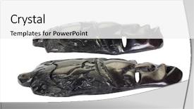  Presentation with masks - Beautiful presentation theme featuring up of two wooden mask backdrop and a  colored foreground