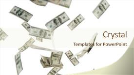  Presentation with waste - Beautiful presentation theme featuring up of us dollar money backdrop and a cream colored foreground