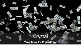  Presentation with waste - Beautiful presentation design featuring up of us dollar money backdrop and a dark gray colored foreground