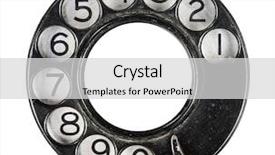  Presentation with phone - PPT theme having up of vintage phone dial background and a light gray colored foreground