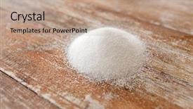  Presentation with junk food - Audience pleasing presentation consisting of up of white sugar heap backdrop and a coral colored foreground