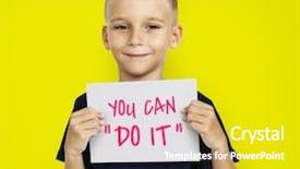  Presentation with human eye - Slide set with up of woman's eye background and a gray colored foreground