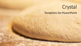  Presentation with yeast - Presentation design consisting of up of yeast bread dough background and a lemonade colored foreground