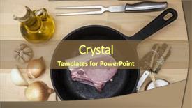  Presentation with table salt - Presentation theme featuring up on a cast-iron background and a tawny brown colored foreground