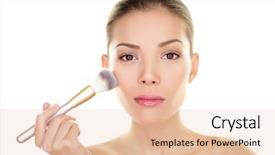  Presentation with girl model - Cool new PPT layouts with up on cheeks multi ethnic backdrop and a lemonade colored foreground