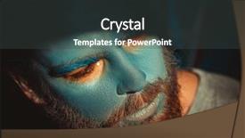  Presentation with alien - Presentation theme consisting of up on his face stage background and a dark gray colored foreground