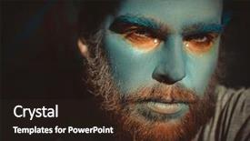  Presentation with alien - Colorful presentation theme enhanced with up on his face stage backdrop and a wine colored foreground