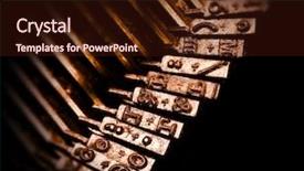  Presentation with keys - Presentation theme having up on keys of old background and a wine colored foreground