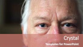  Presentation with glaucoma - PPT layouts having dilated human eye mans eye background and a coral colored foreground