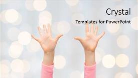  Presentation with parts - Colorful PPT theme enhanced with up over holidays lights background backdrop and a light gray colored foreground