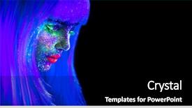  Presentation with girl design - Presentation enhanced with up painted skin body art background and a black colored foreground