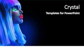  Presentation with girl design - Audience pleasing presentation design consisting of up painted skin body art backdrop and a black colored foreground