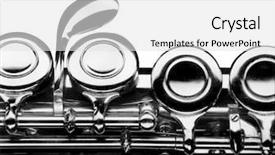  Presentation with flute - Colorful theme enhanced with up photo of a flute backdrop and a white colored foreground